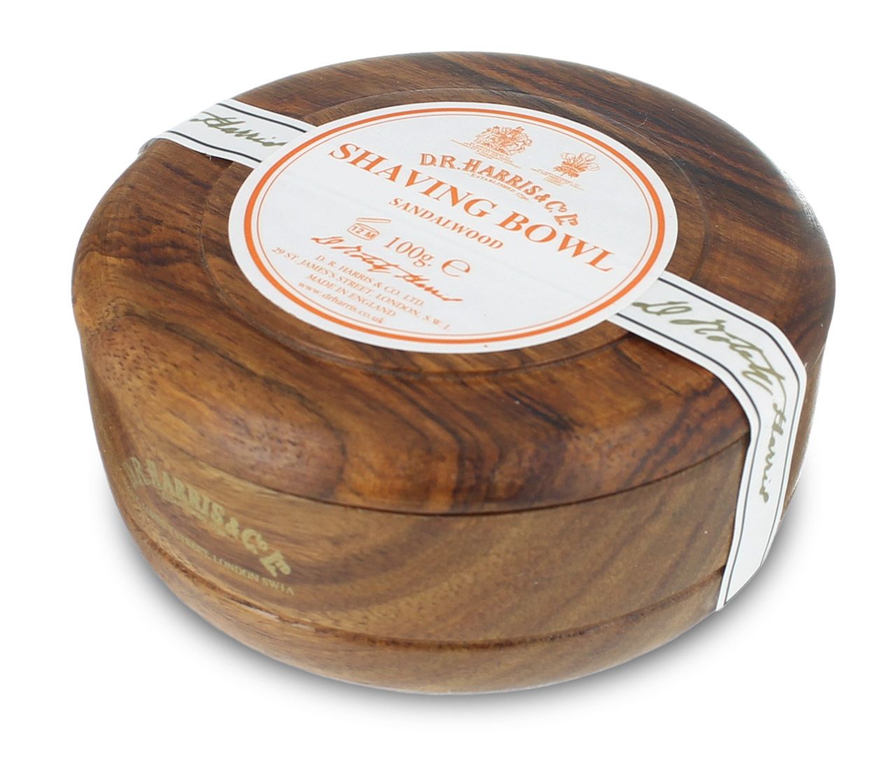 Mahoniowy tygiel na mydło do golenia D. R. Harris Sandalwood Shaving Soap