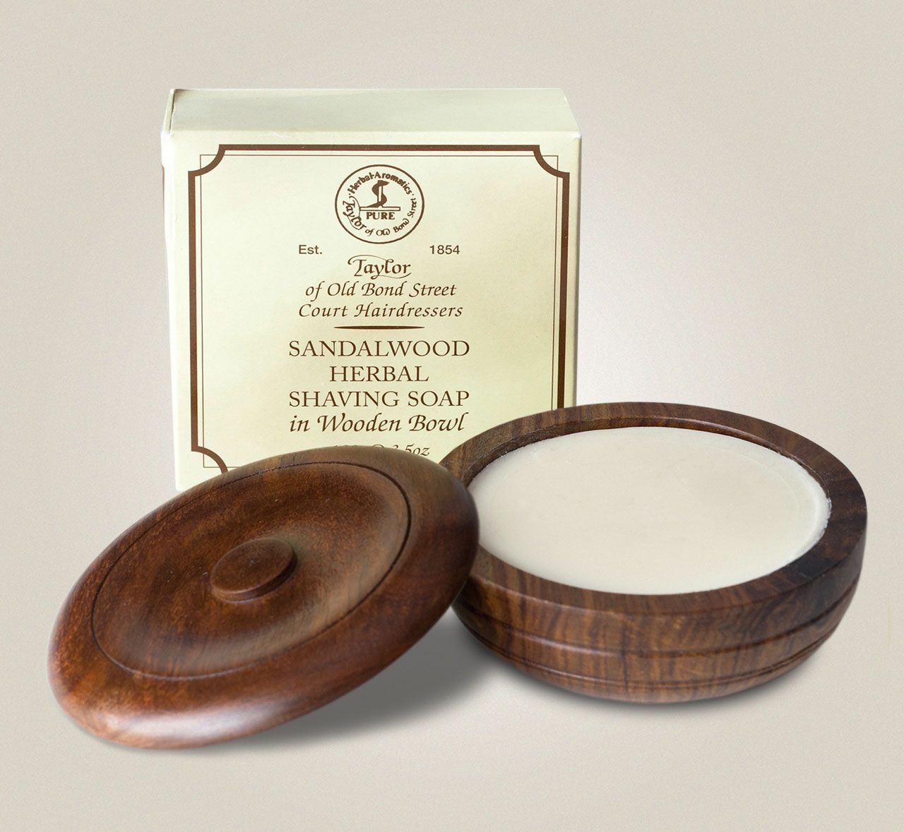 Opakowanie mydła do golenia Taylor of Old Bond Street Sandalwood Herbal Shaving Soap