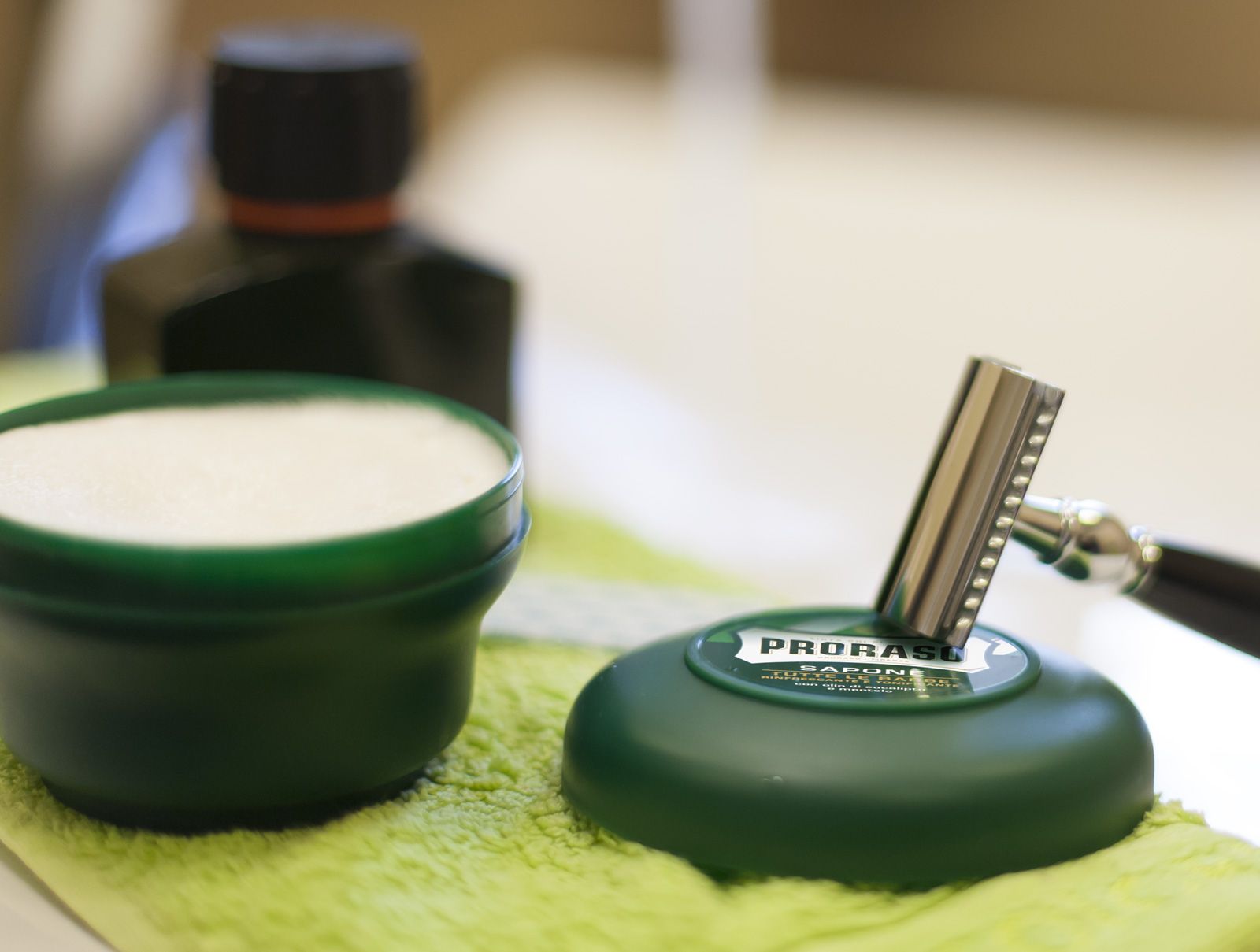 Opakowanie mydła Proraso Sapone Da Barba Rinfrescante e Tonificante (zielony, verde)