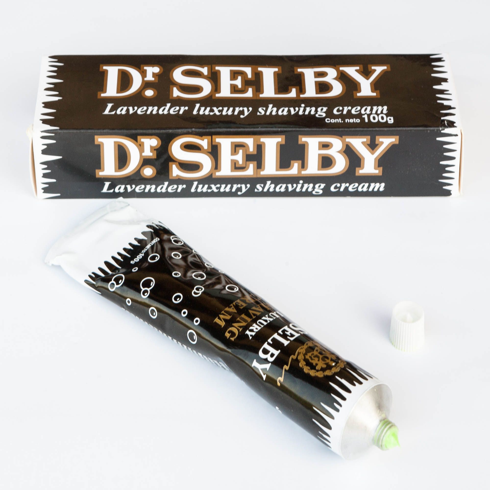Opakowanie kremu do golenia Dr. Selby Lavender Luxury Shaving Cream